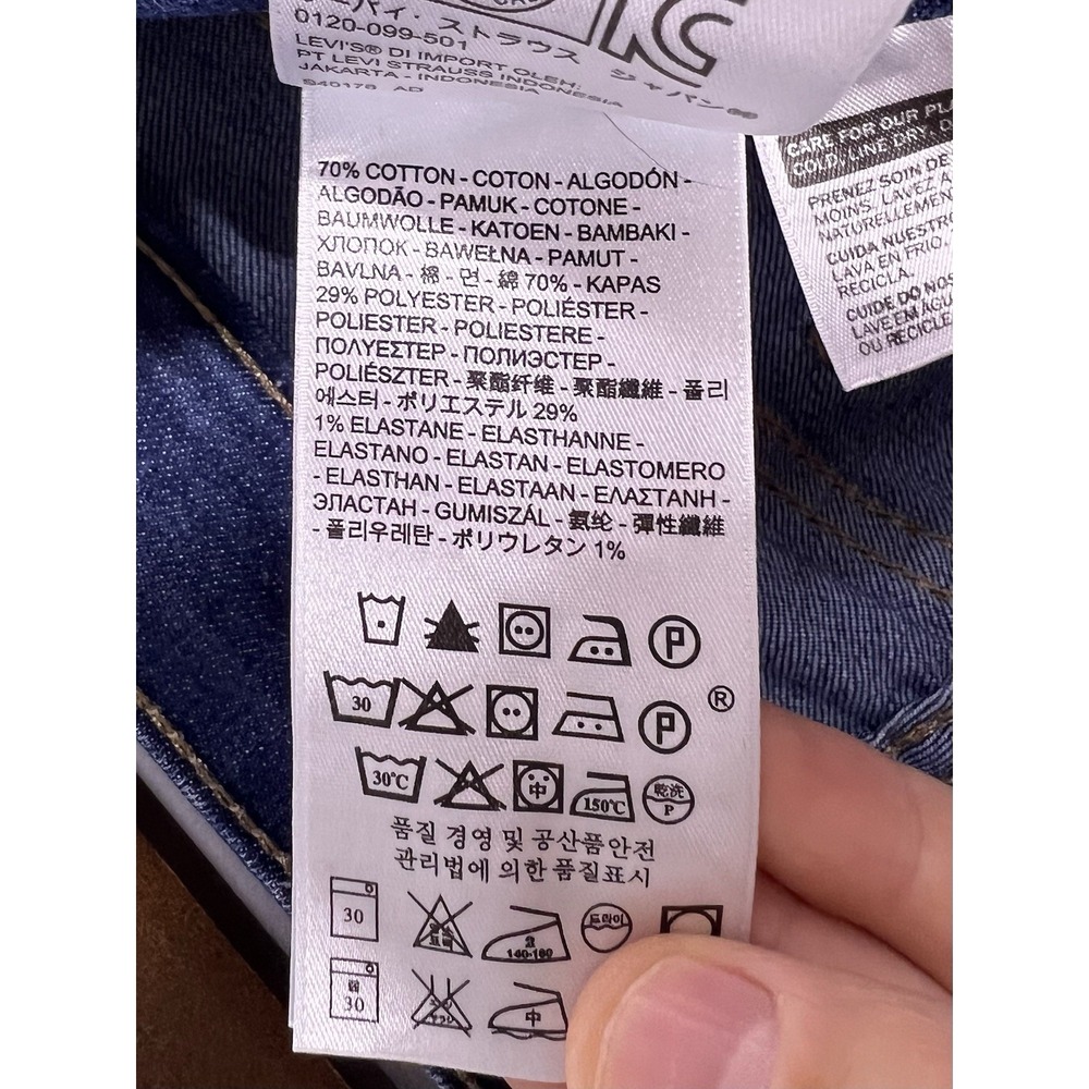 Levis‎ 711 Jeans Womens Sz 30 Dark Blue Faded Skinny Preppy Stretch Denim-30x31 - Picture 14 of 15